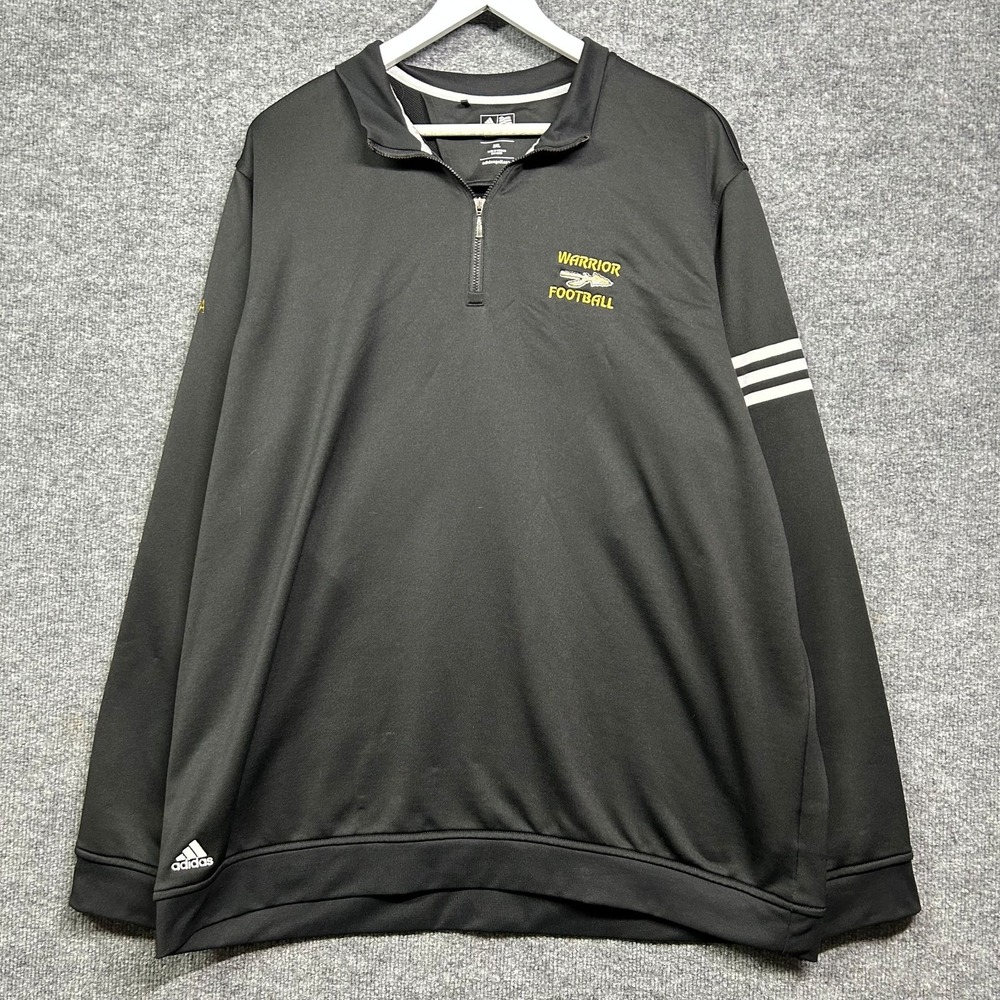Adidas Climalite 1/4 Zip Jacket Men's Black SCVAA Warrior Football - 2XL